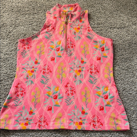 Spartina 449 Tops - Spartina 449 Coral tank with stretch - cute berry floral print-Never Worn, small